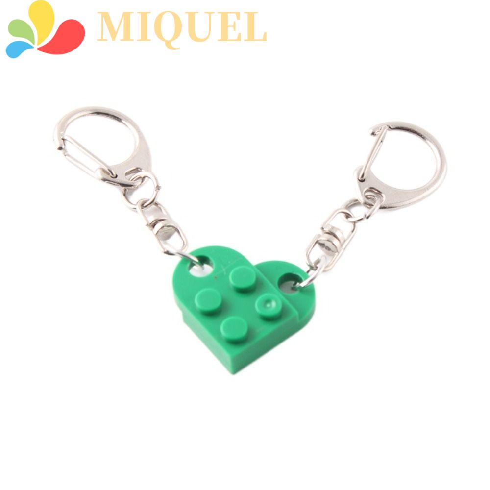 1 Cặp Móc Chìa Khóa Xe Hơi Tách Rời Hình Viên Gạch Trái Tim Thời Trang Cho Nam Nữ