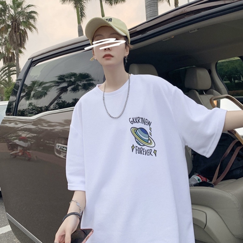 Áo Thun Tay Ngắn Phong Cách Đường Phố Vintage Thời Trang Mùa Hè Cho Nam Và Nữ 5 Tuổi