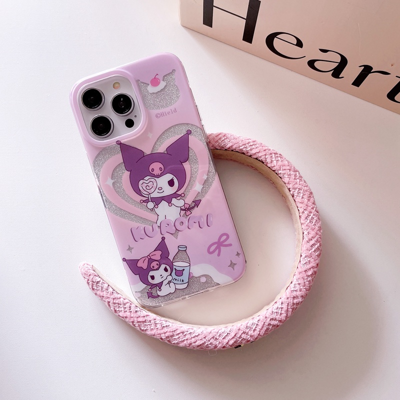 Ốp Điện Thoại IMD Mềm Chống Trầy Trang Trí Hình Kuromi Cinnamoroll Cho iPhone 14 13 12 Pro Max 11
