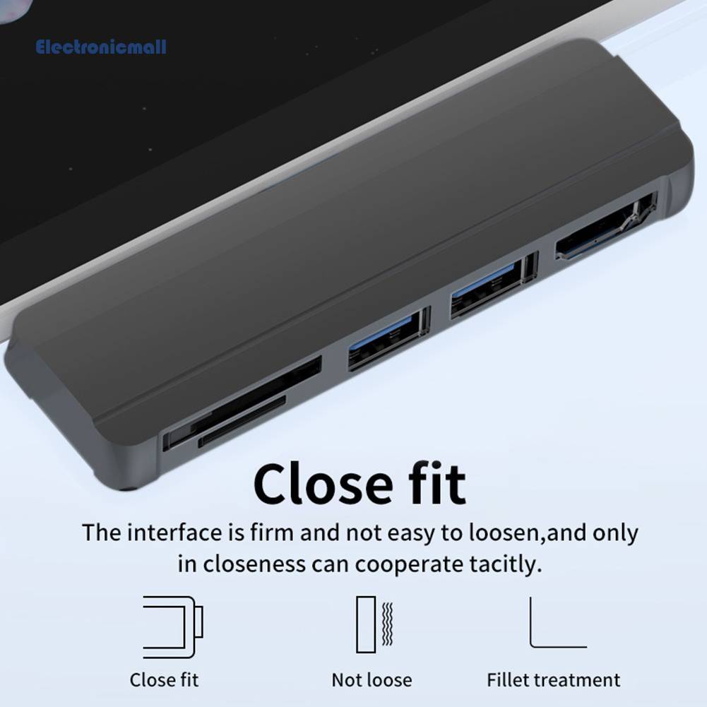 Bộ Chia Cổng USB 3.0 TF Cho Surface Pro 6 Pro 5 Pro 4 Hub HDMI 4K