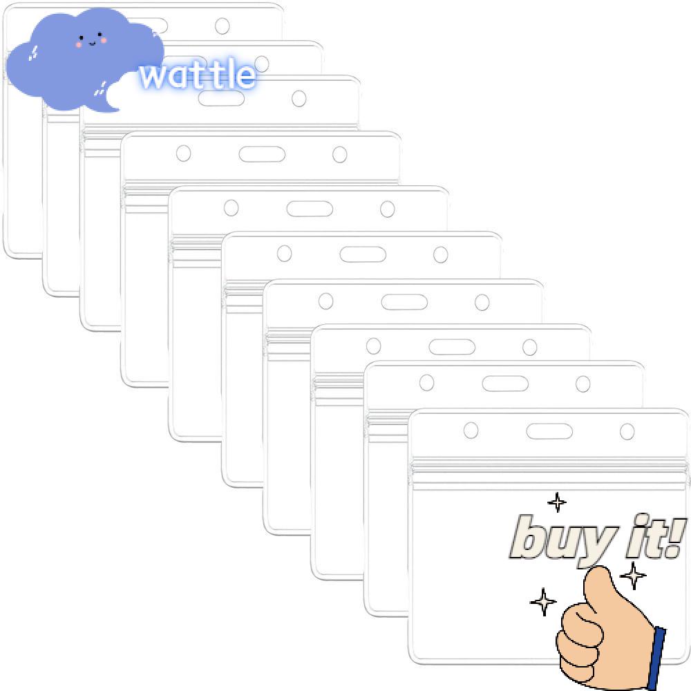 Bộ 10 Giá Đỡ Thẻ ID Có Khóa Kéo Tiện Dụng