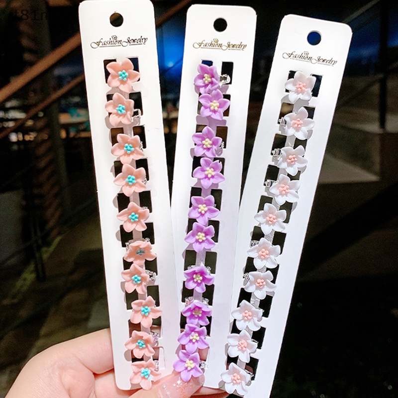 Rt Set 10 Kẹp Tóc Hình Hoa Dễ Thương