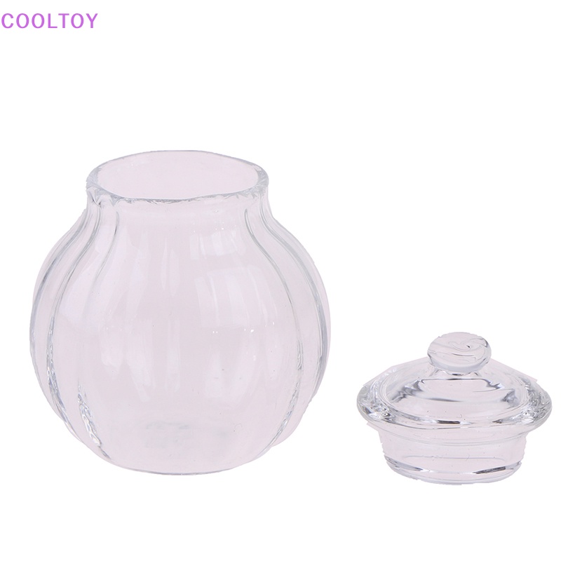 Mô Hình Hũ Thủy Tinh Tròn Đựng Kẹo / Bánh Mini Tỉ Lệ 1: 12 Trang Trí Nhà Búp Bê