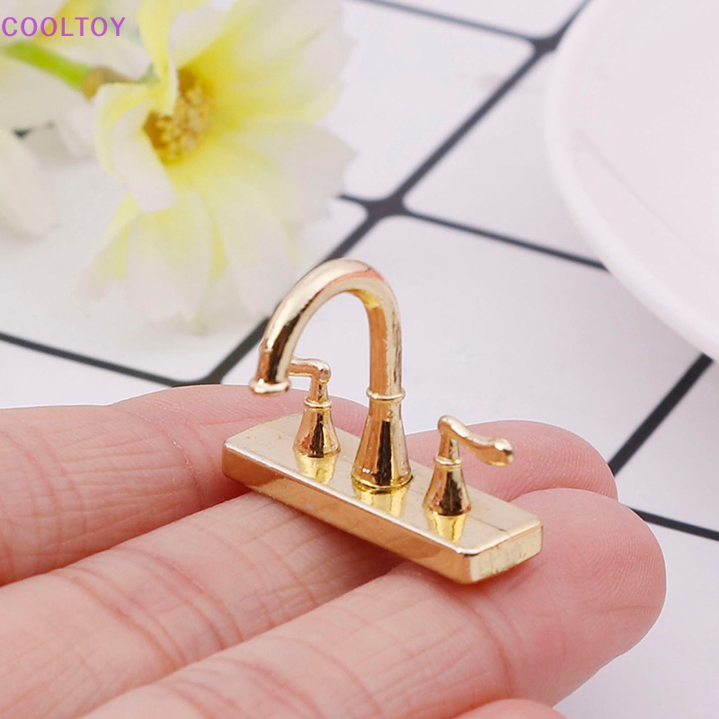 Mô Hình Vòi Kép mini Bằng Hợp Kim Tỉ Lệ 1 / 12 Trang Trí Nhà Búp Bê