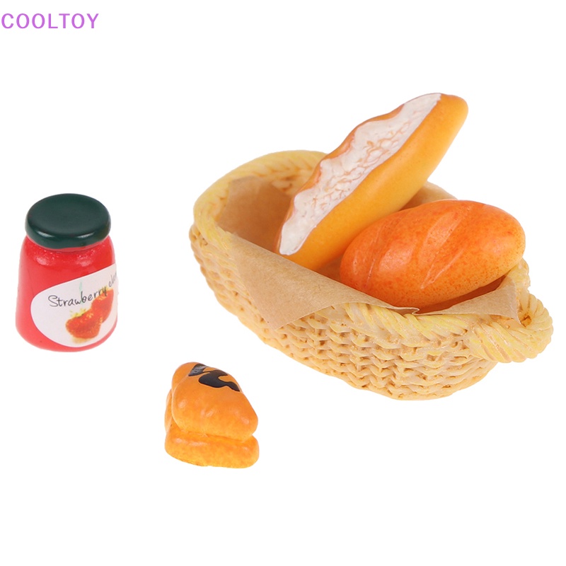 1 Set Giỏ Bánh Mì Sandwich Tỉ Lệ 1: 12 Trang Trí Nhà Búp Bê