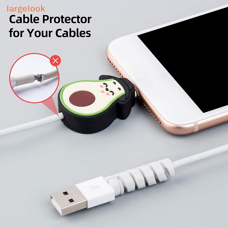 Phụ Kiện Quấn Bảo Vệ Dây Cáp Sạc / Tai Nghe USB Hình Động Vật Hoạt Hình Dễ Thương