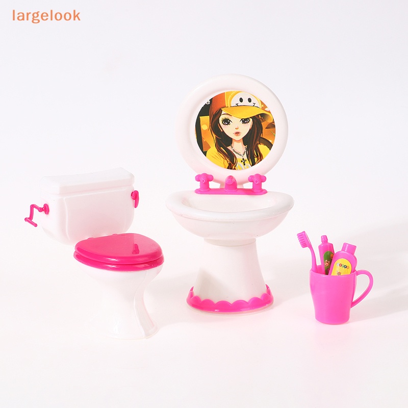 Set 6 Mô Hình Bàn Chải + Cốc Đánh Răng + Bàn Chải + Kem Đánh Răng Trang