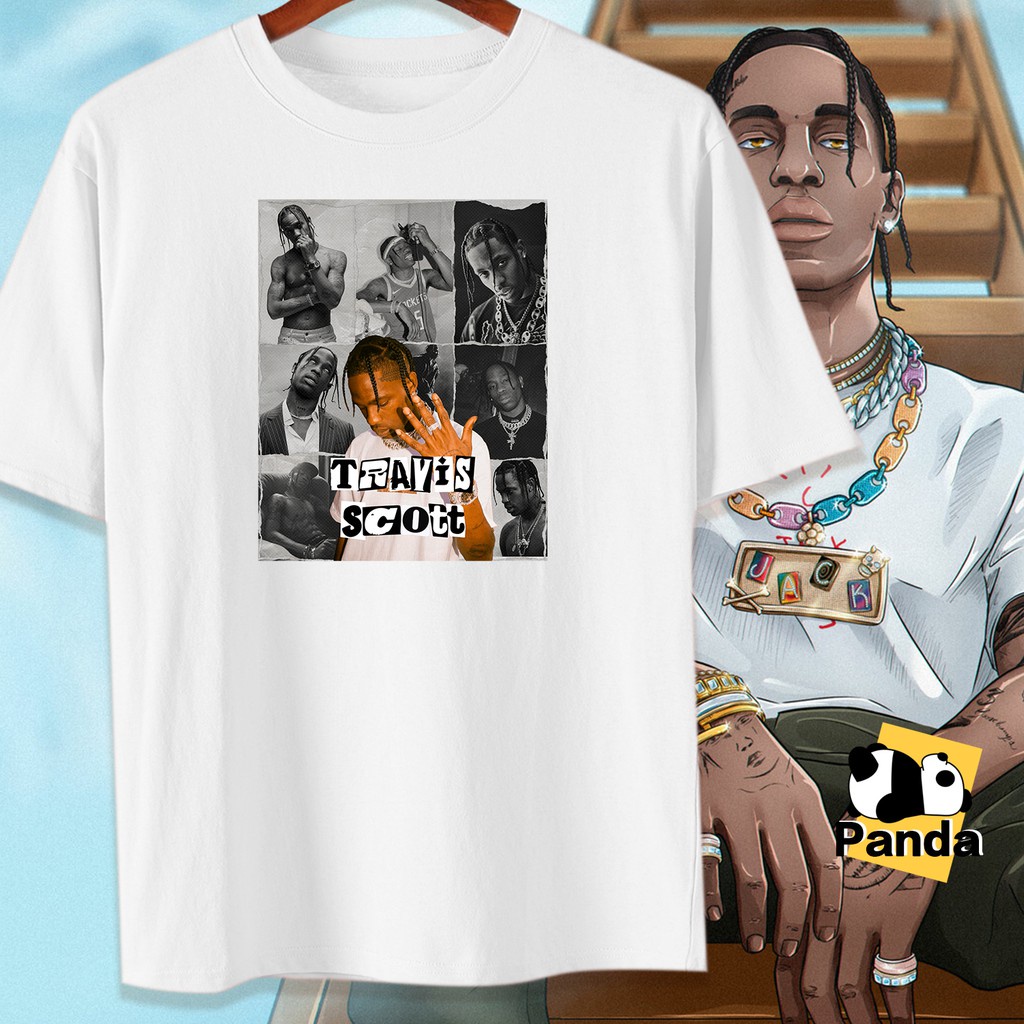 Áo thun nam Travis Scott Áo sơ mi Travis Scott Tee Cotton Unisex Châu Á Size 7 màu