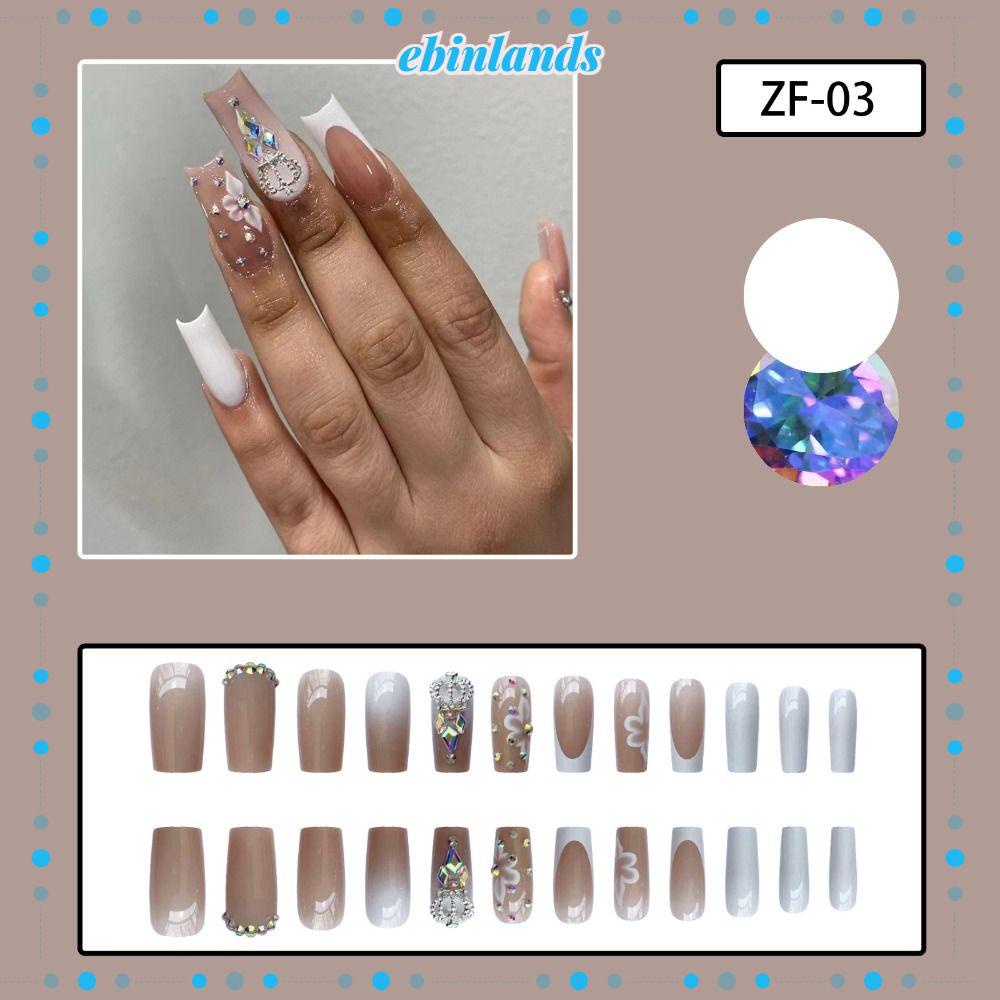 Bộ 24 Móng Tay Giả Che Phủ Toàn Diện Tháo Rời Được