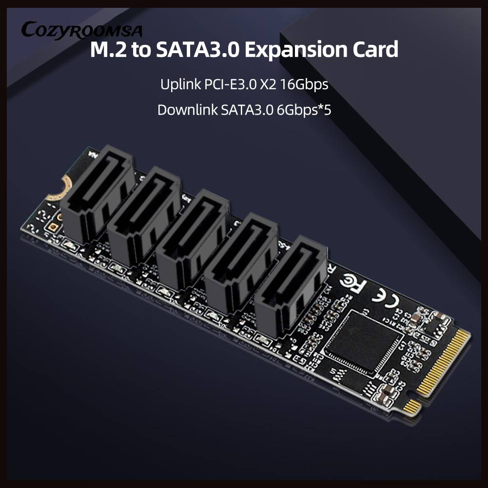 Card ChuyểN ĐổI M.2 M-Key PCI Express Sang SATA 3.0 SSD JMB585 Thẻ