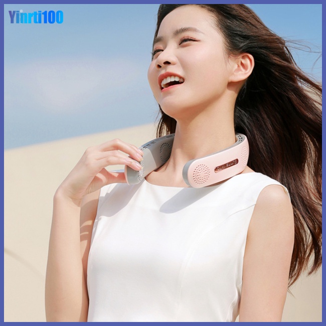 Quạt Đeo Cổ Không Cánh Sạc Cổng Usb Thiết Kế Nhỏ Gọn