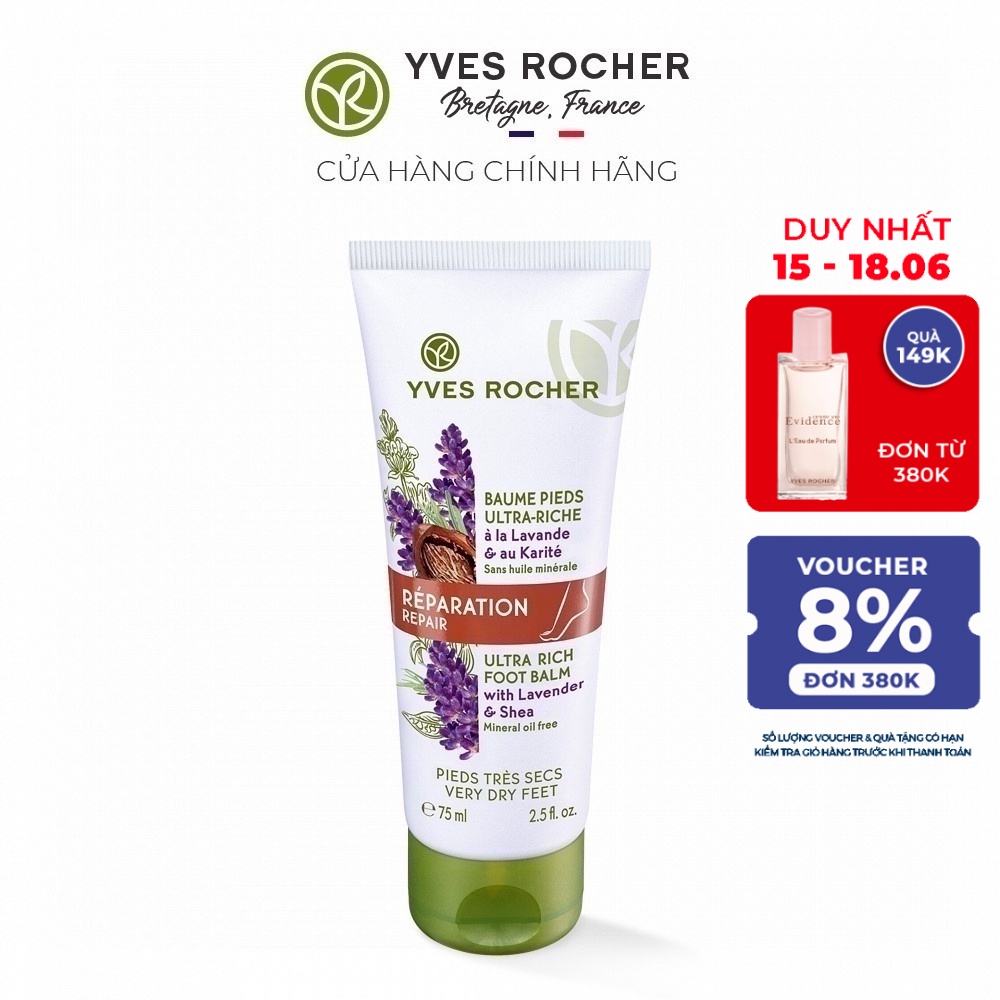 Kem dưỡng chân da chân Yves Rocher Ultra Rich Foot Balm 75ml