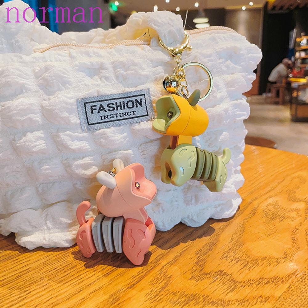 Norman Móc Khóa Đèn Để Bàn Mini Bằng Nhựa Phát Sáng Nhiều Màu Phong Cách Hàn Quốc