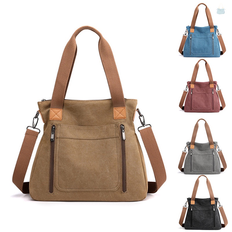 Túi Đeo Chéo Vai Bằng Vải Canvas Thời Trang Cho Nữ (b7w)