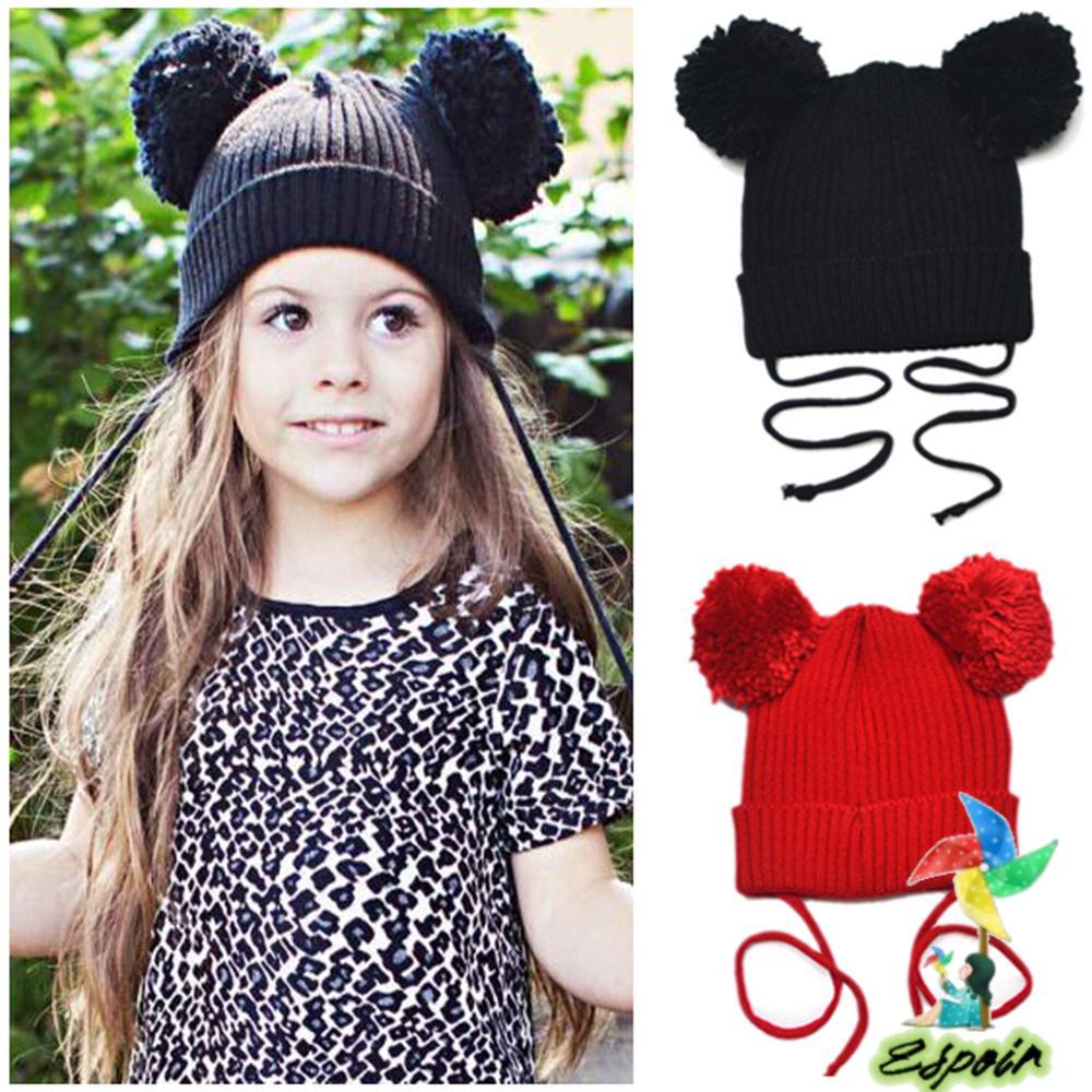 Mũ Len Dệt Kim Giữ Ấm Dành Cho Trẻ Em