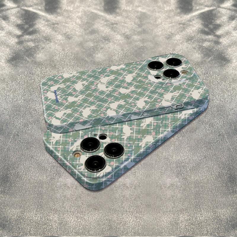 Ốp Điện Thoại Dẻo Họa Tiết Hoa &amp; Chú Thỏ Dễ Thương Chống Sốc Cho iPhone12 T3WH 6In1113 plusmax 7814pro