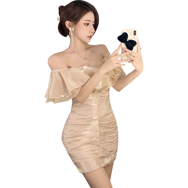 Đầm Trễ Vai Ôm Dáng Phong Cách Phương Tây Thời Trang Mùa Hè Cho Nữ