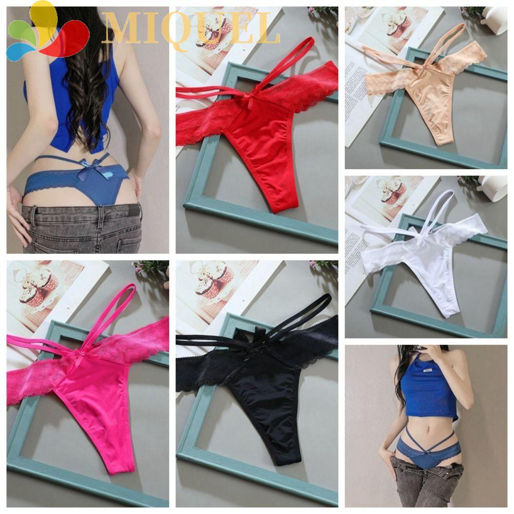 Quần Lót Lụa Phối Ren Thoáng Khí Nâng Hông Chống Vi Khuẩn Nhanh Khô Quyến Rũ Cho Nữ