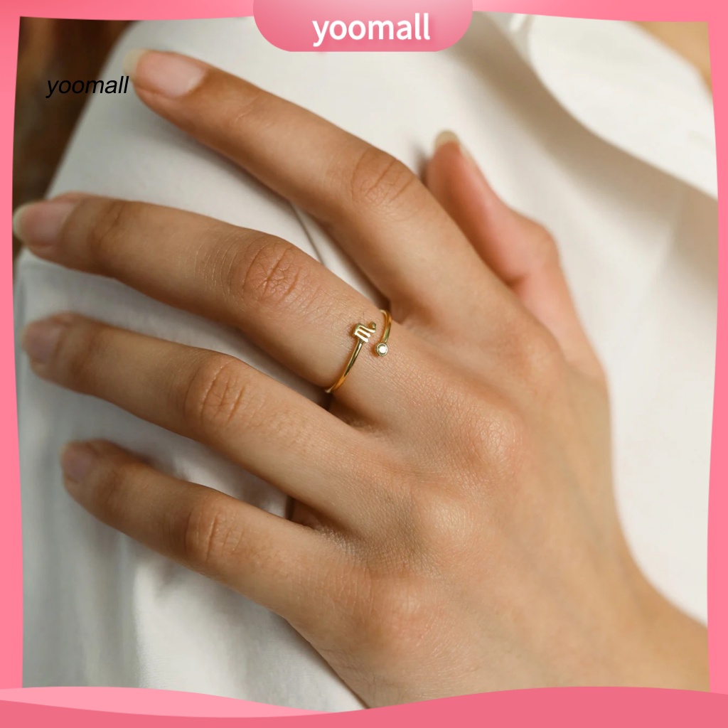 Yo / Nhẫn Đính Đá Chòm Sao Cổ Điển Thời Trang Mặc Hàng Ngày Cho Nữ