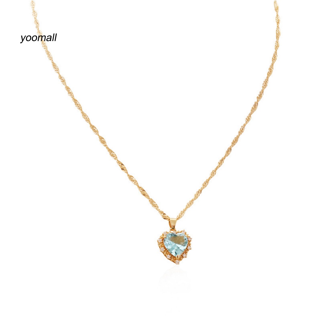 Vòng cổ Mặt Trái Tim Nhỏ Đính Đá Sáng Tạo Cho Nữ