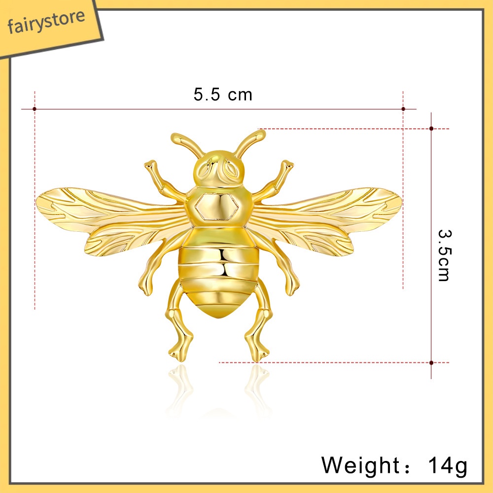 Ghim Cài Áo Hình Con Ong Bằng Hợp Kim Phong Cách Retro