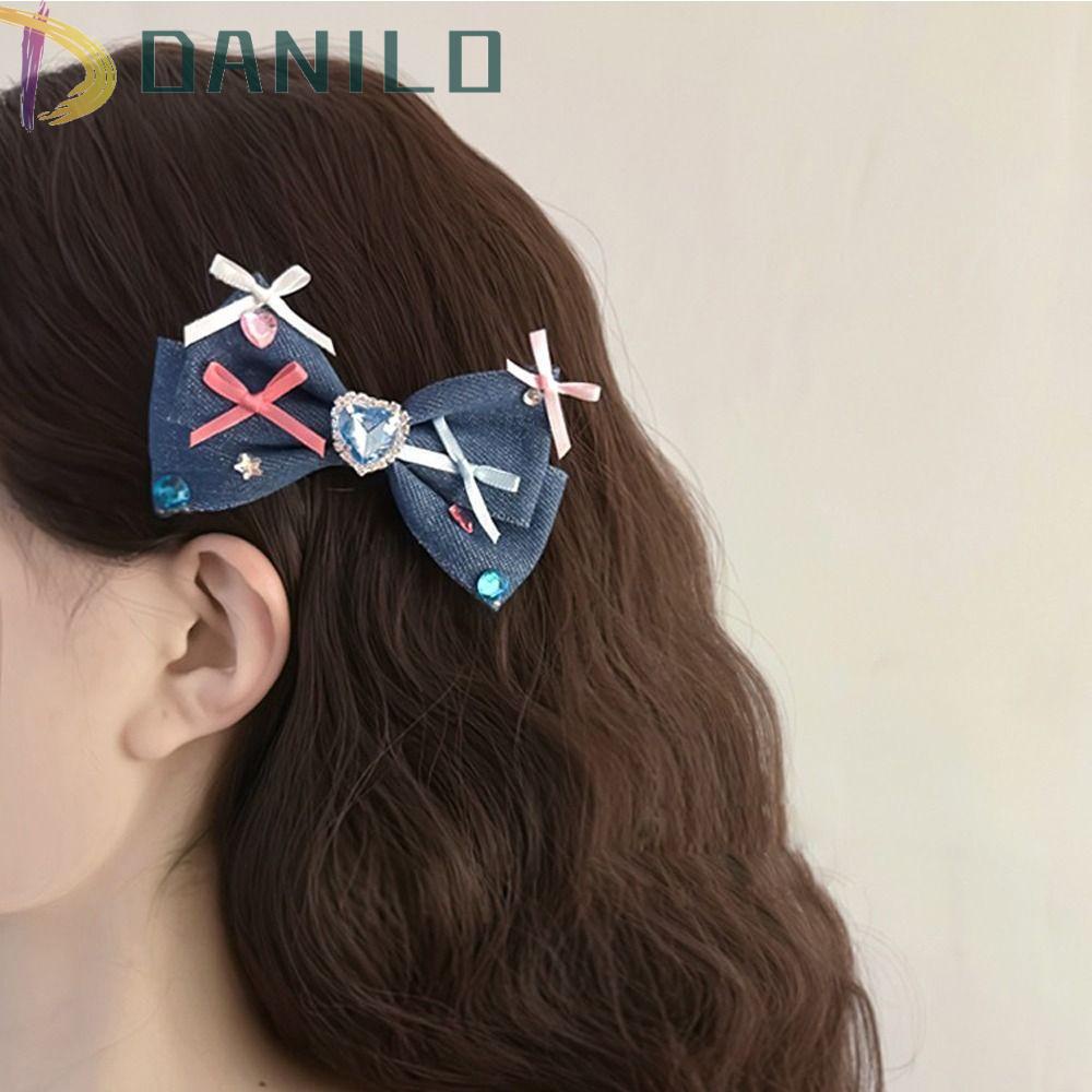 Kẹp Tóc Nơ DANILO Y2k Ngọt Ngào Đáng Yêu Dành Cho Nữ|Kẹp Tóc Càng Cua Bằng Hợp Kim Acrylic Cho Nữ