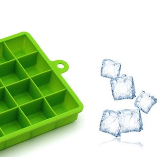 New 24 Grids Silicone Ice Cube Tray Large Square Ice Cube Maker Mould DIY