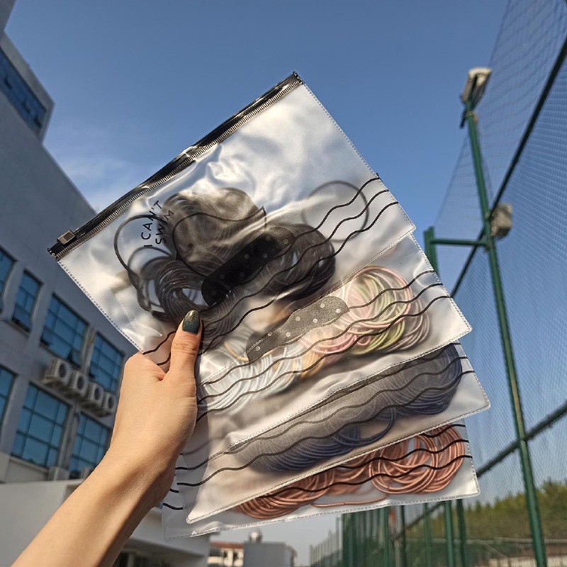 Dây Buộc Tóc Sét 100 Chun Mix Màu Tặng Kèm Túi Zip Xịn Xò - Phụ Kiện Tóc