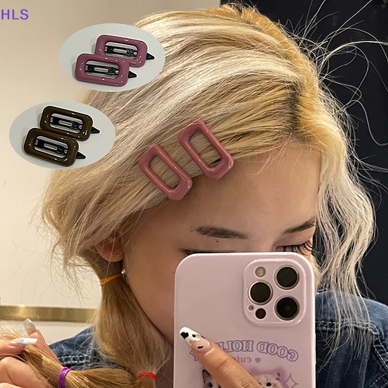 Set 2 Kẹp Tóc Màu Kẹo Ngọt Phong Cách Hàn Quốc Dễ Thương Cho Nữ