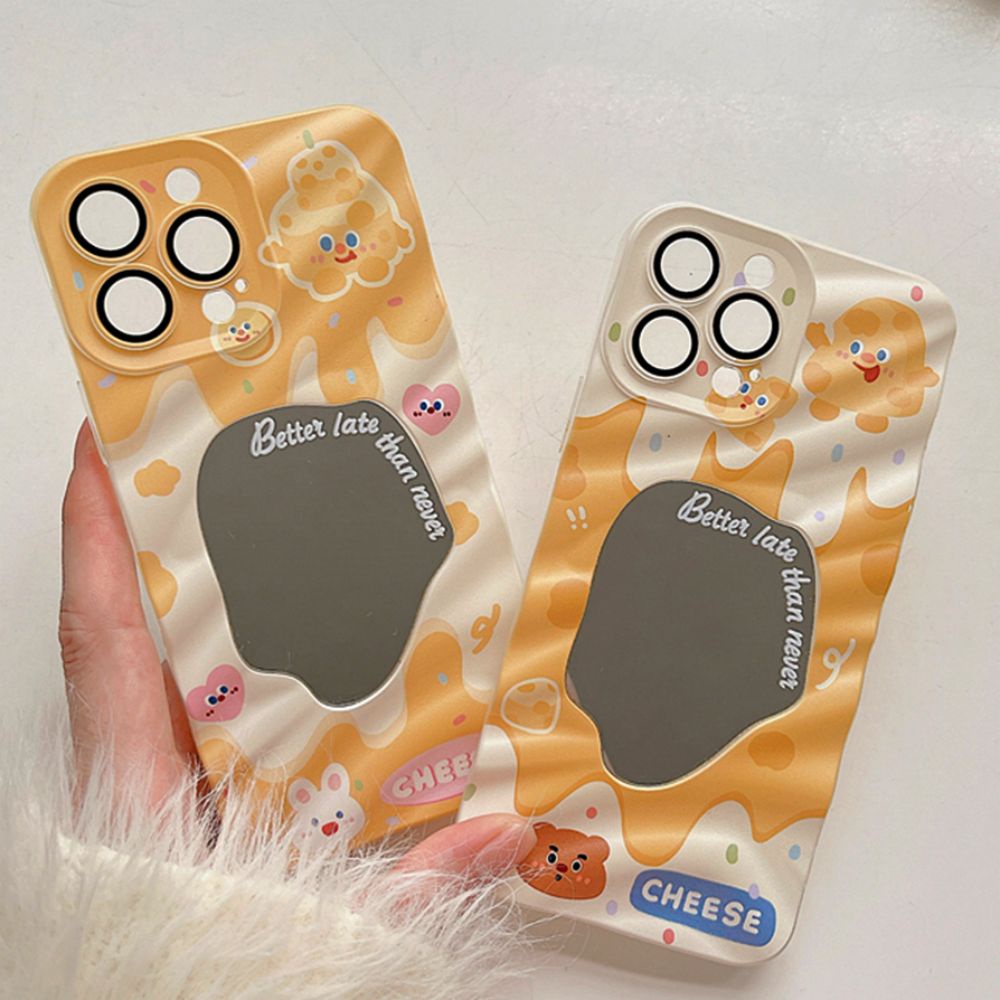 Ốp Điện Thoại TPU Mềm Chống Sốc Tráng Gương In Hình Gấu / Thỏ Dễ Thương Cho IPhone 11 12 13 14 Pro Max