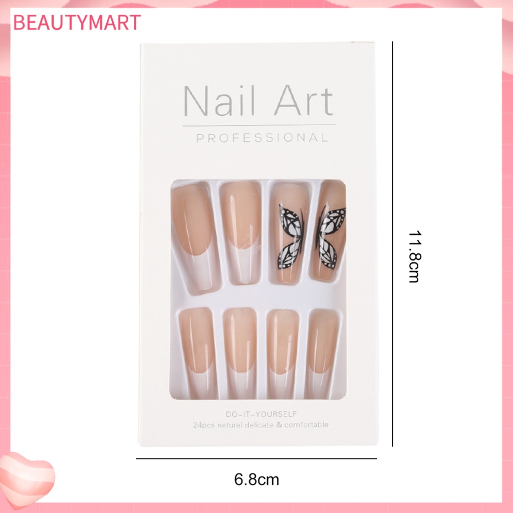 1 Bộ Móng Tay Giả Toàn Diện Có Thể Tháo Rời Kèm Keo Dán Dành Cho Nữ