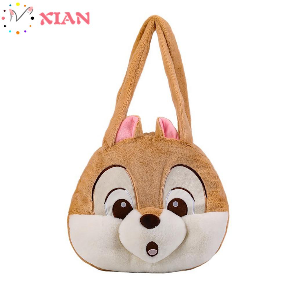 Túi Tote Đeo Vai Bằng Vải Bông Sức Chứa Lớn Hình Sóc