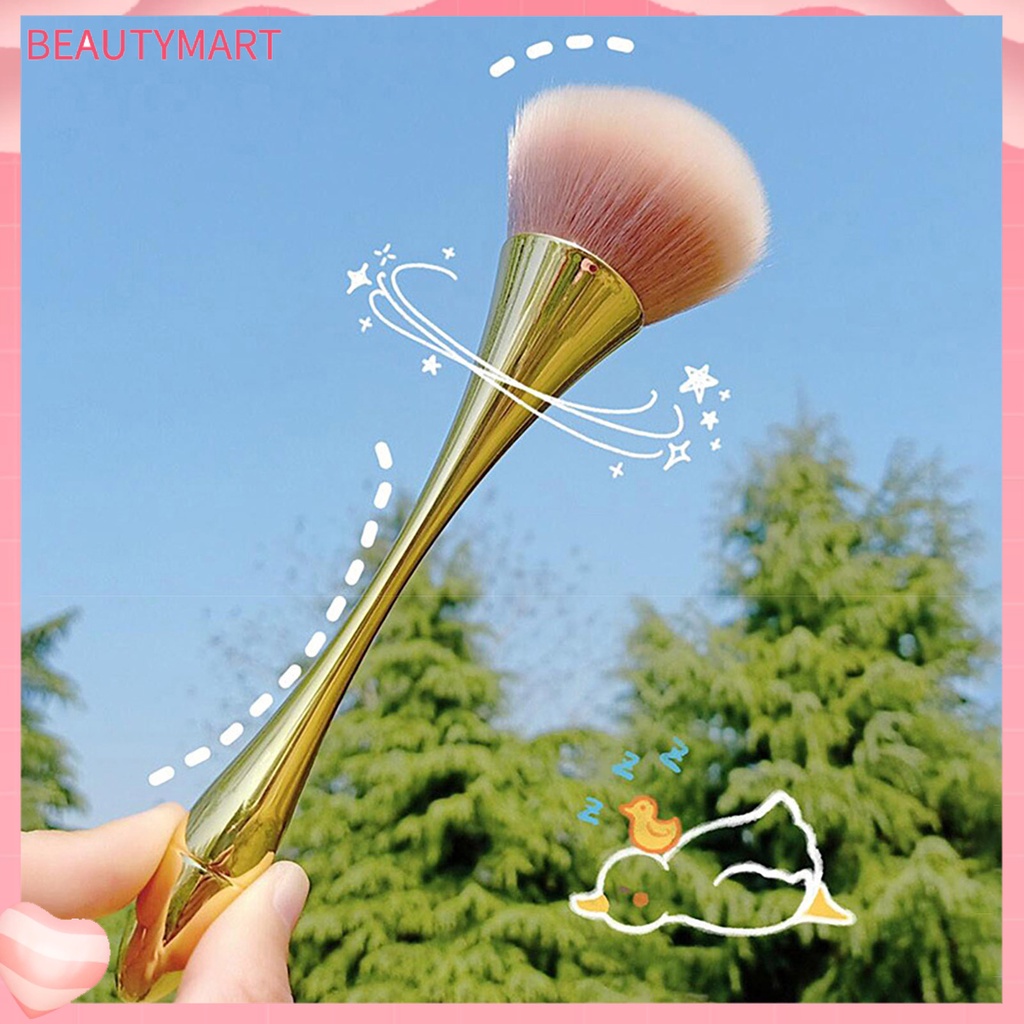 [beautymart] Cọ Trang Điểm Phủ Phấn Làm Đều Màu Da Dễ Vệ Sinh Làm Đều Màu Da Màu Vàng Hồng Đa Năng Bằng Nhựa Phụ Kiện Trang Điểm Hàng Ngày