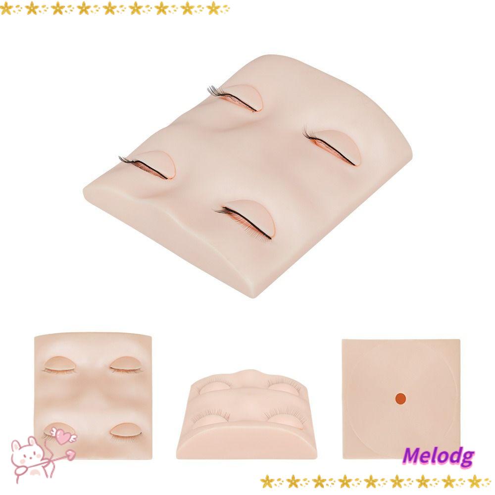 MELODG Mô Hình Đầu Ma Nơ Canh Bằng Silicone Luyện Tập Ghép Lông Mi Trang Điểm Làm Đẹp Có Thể Tháo Rời Cho Nữ