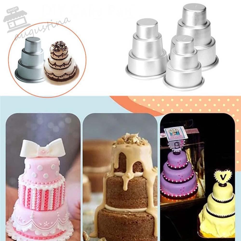 AUGUSTINA Khuôn Làm Bánh Hình Tròn Thiết Kế Độc Đáo Tiện Dụng Cho Gia Đình