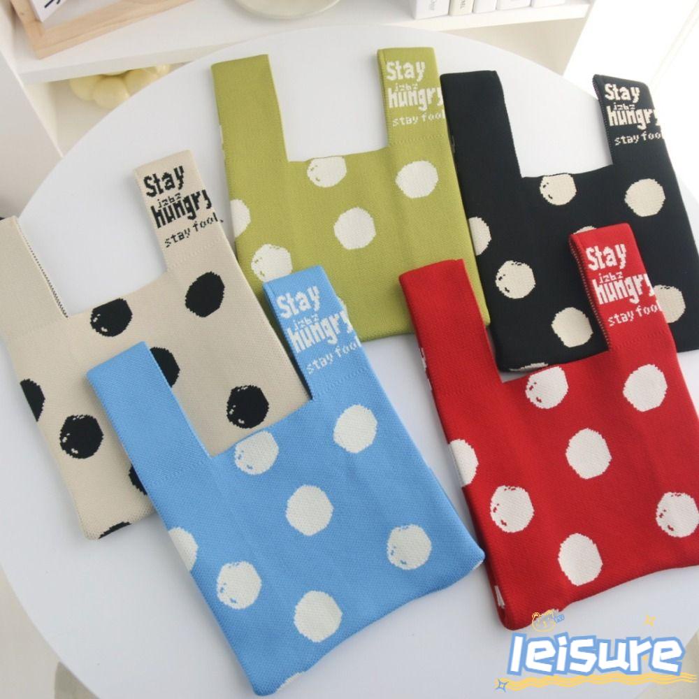 LEISURE Túi Xách Đan Len Thủ Công Thắt Nút Độc Đáo Hợp Thời Trang