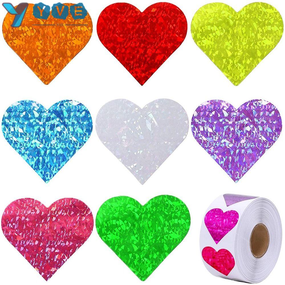 1 Cuộn 500 Miếng Dán Hình Trái Tim Dùng Trang Trí Tiệc