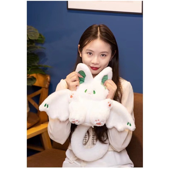 Gấu bông Thỏ Dơi trắng siêu dễ thương mềm mại - Thú bông hình dơi - Thú nhồi bông nhập khẩu - Gấu bông giá rẻ
