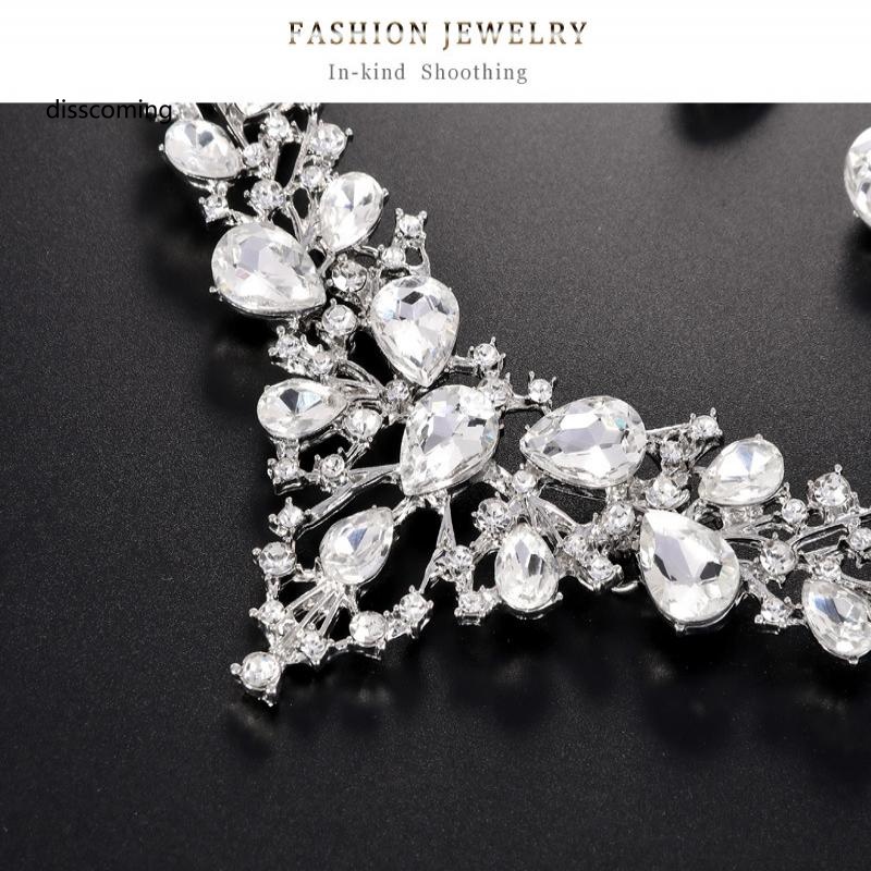 Đầm Nữ Kiểu Dáng Dễ Thương Xinh Xắn Hợp Thời Trang| Bộ Vòng cổ Và Bông Tai Đính Đá Cho Cô Dâu