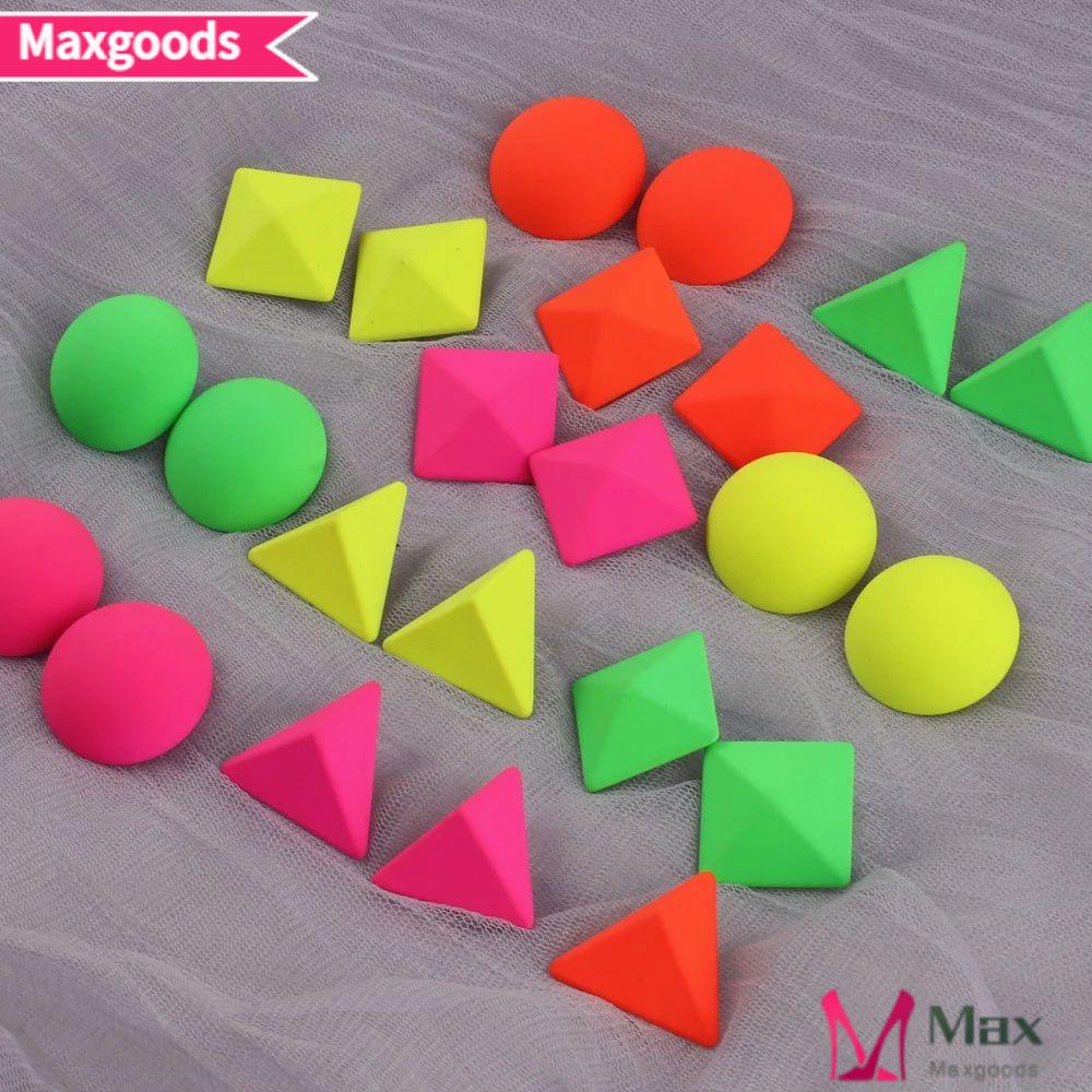 MAXG Bông Tai Hình Tam Giác / Tròn Độc Đáo Thời Trang Cho Nữ