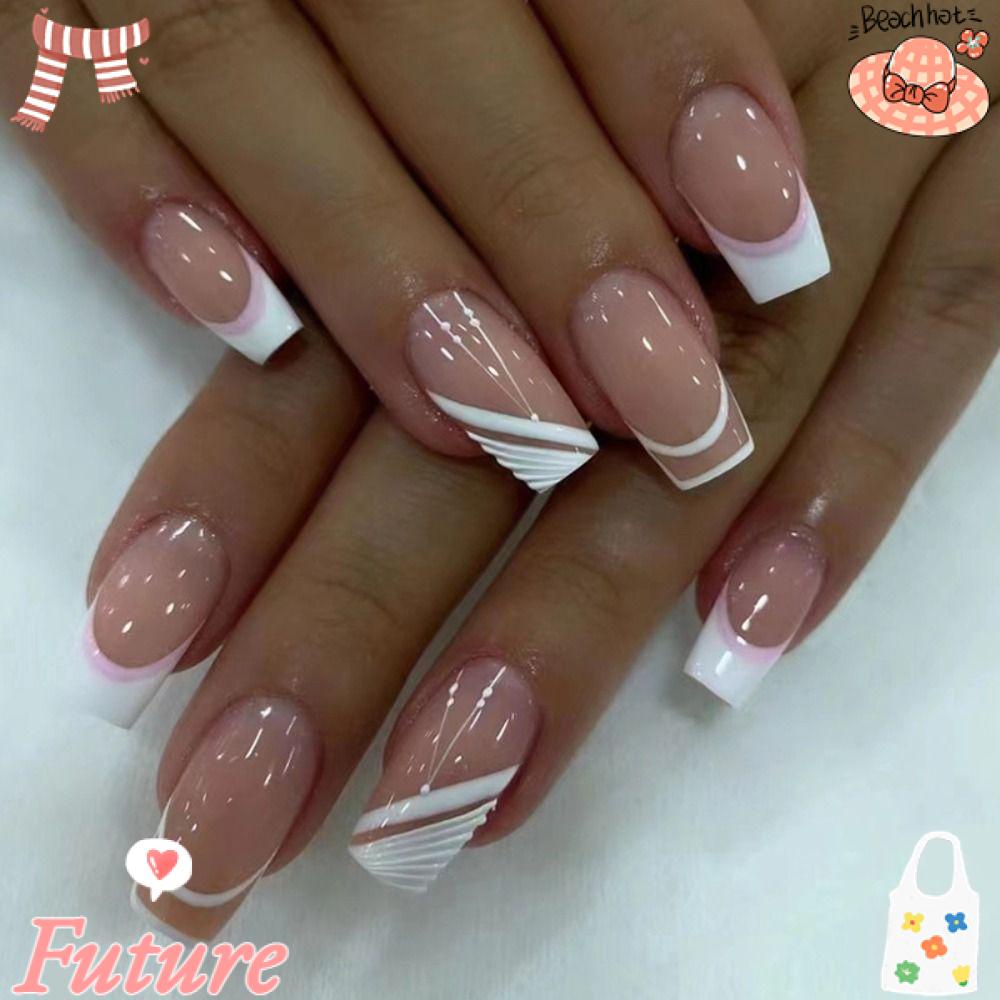 FUTURE Móng Tay Giả Che Phủ Toàn Diện Tháo Rời Được Kiểu Pháp