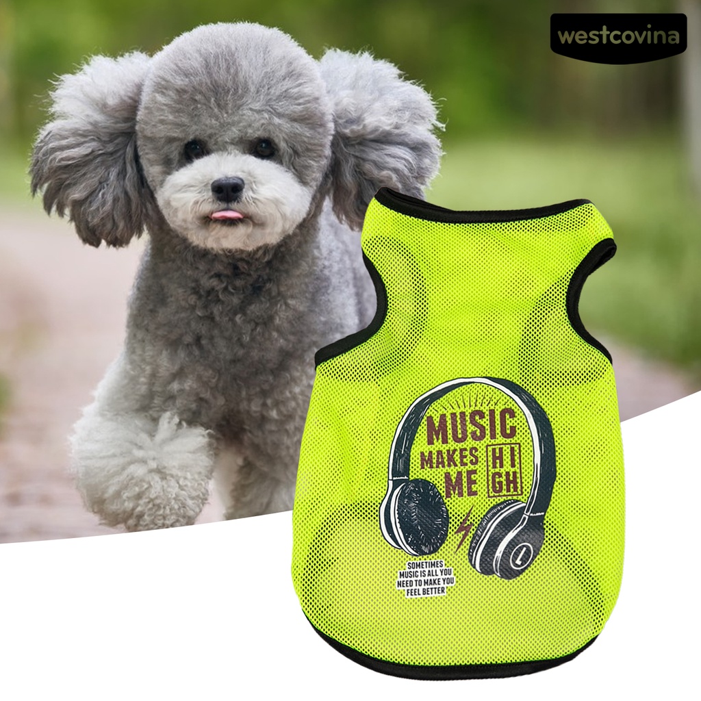 [COD]♞Áo Khoác Bằng Polyester Siêu Mỏng Không Tay Chống Nắng In Họa Tiết Hoạt Hình Cho Thú Cưng