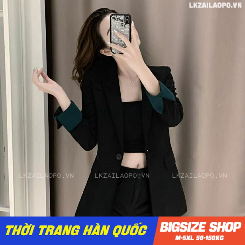 Áo vest blazer Bigsize Áo cardigan nữ tay lỡ mỏng trơn Phong cách Hàn Quốc Thời Trang tiểu thư cá tính xinh đẹp cho người mập béo