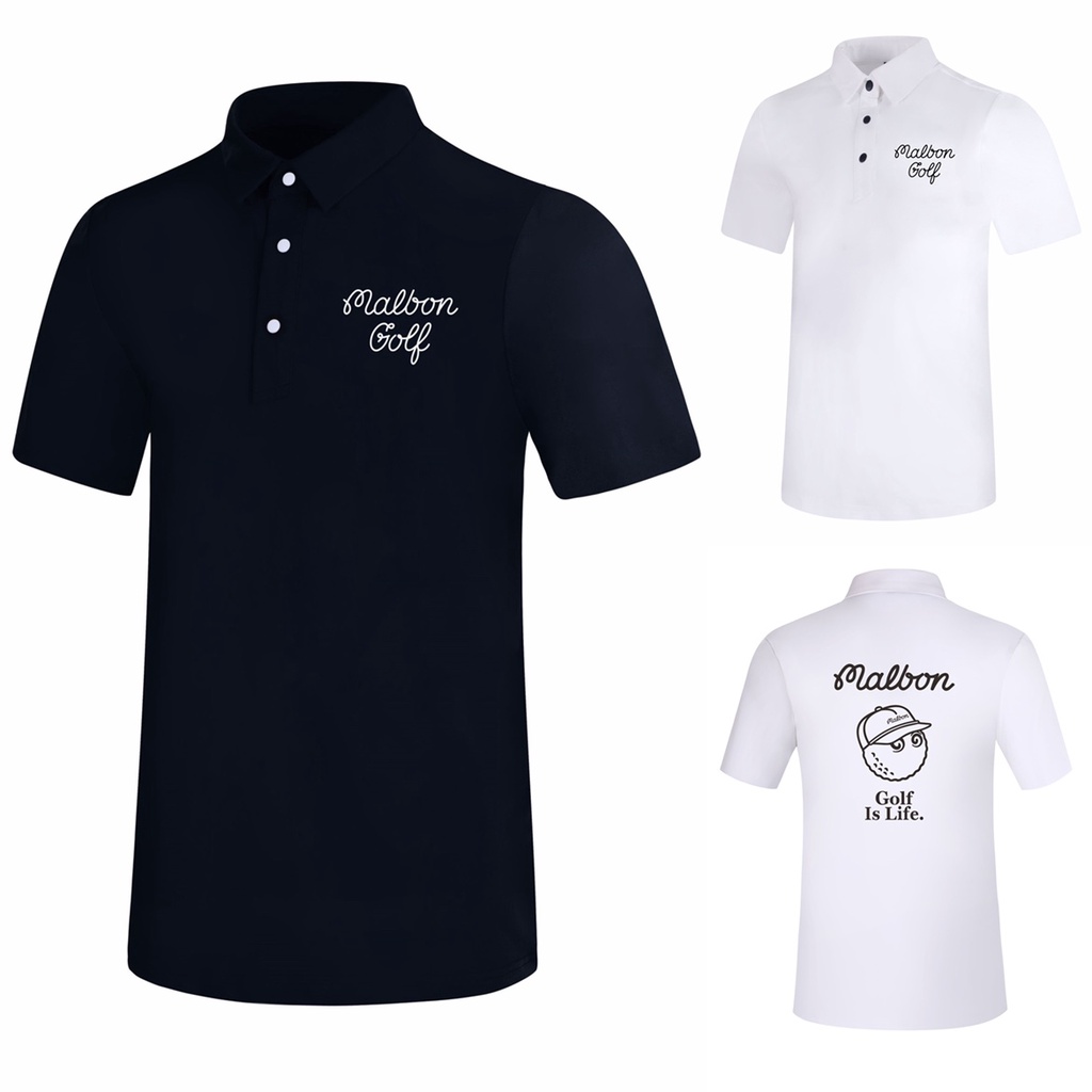 Áo Thun Thể Thao Mùa Hè Tay Ngắn In Chữ MALBON Đánh GOLF Cho Nam