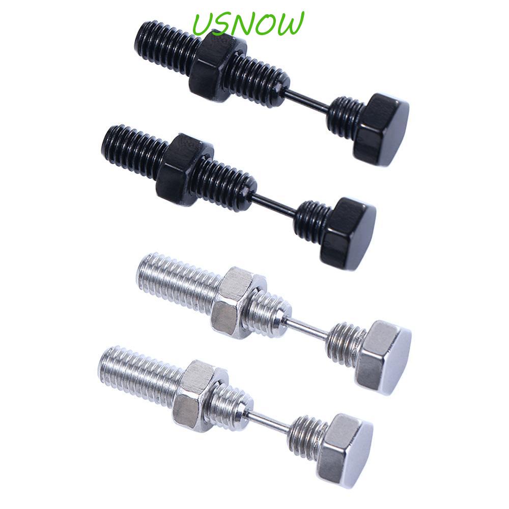 USNOW Khuyên Tai Nam Nữ Đính Đinh Tán Màu Đen &amp; Bạc Cá Tính