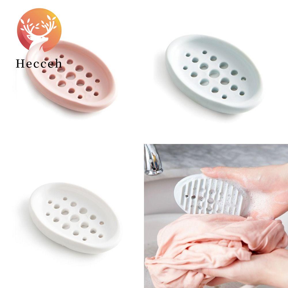 HECCEH Set 3 Đĩa Đựng Xà Phòng Đa Chức Năng Tiện Dụng