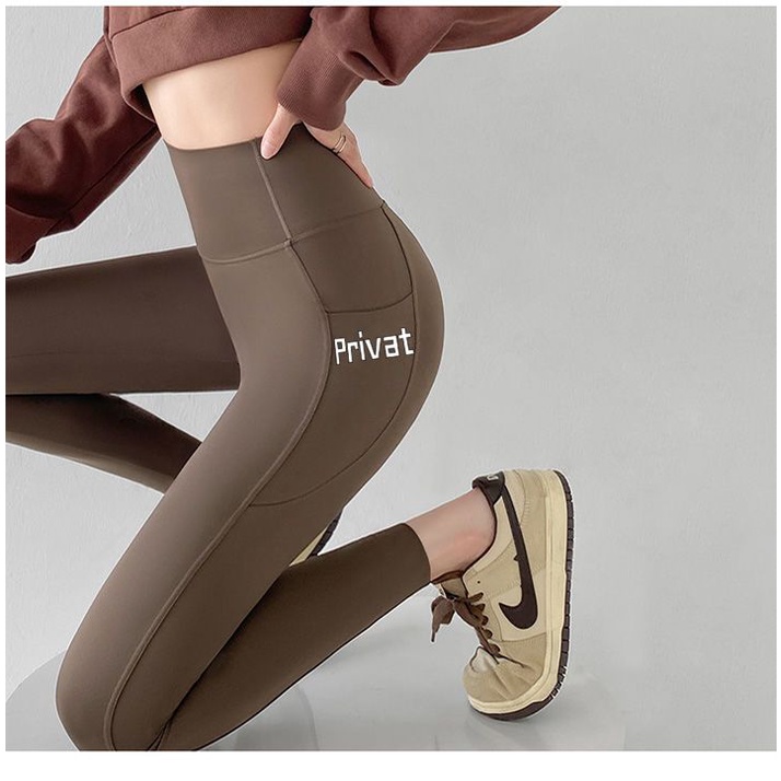 Quần Legging Lưng Cao Dáng Ôm Có Túi Họa Tiết Da Cá Mập Phong Cách Mới Dành Cho Nữ Tập Yoga / Búp Bê Barbie Cỡ Lớn