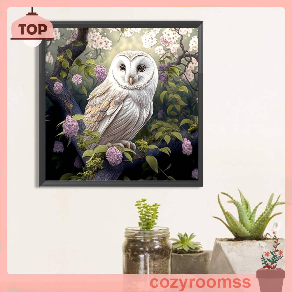 Tranh Đính Đá Kim Cương Toàn Bộ 5D DIY Hình Vẽ Con Cú