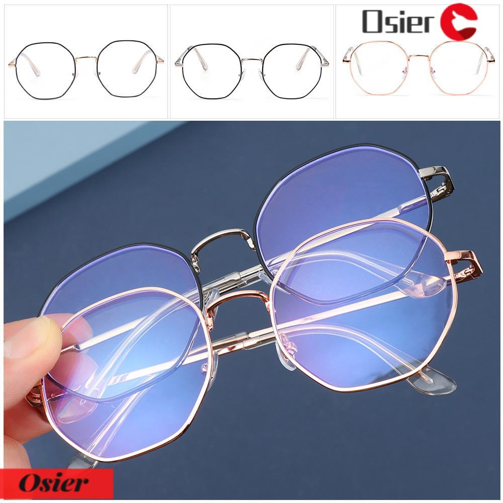 OSIER1 Mắt Kính Chống Ánh Sáng Xanh Hình Bát Giác Thời Trang