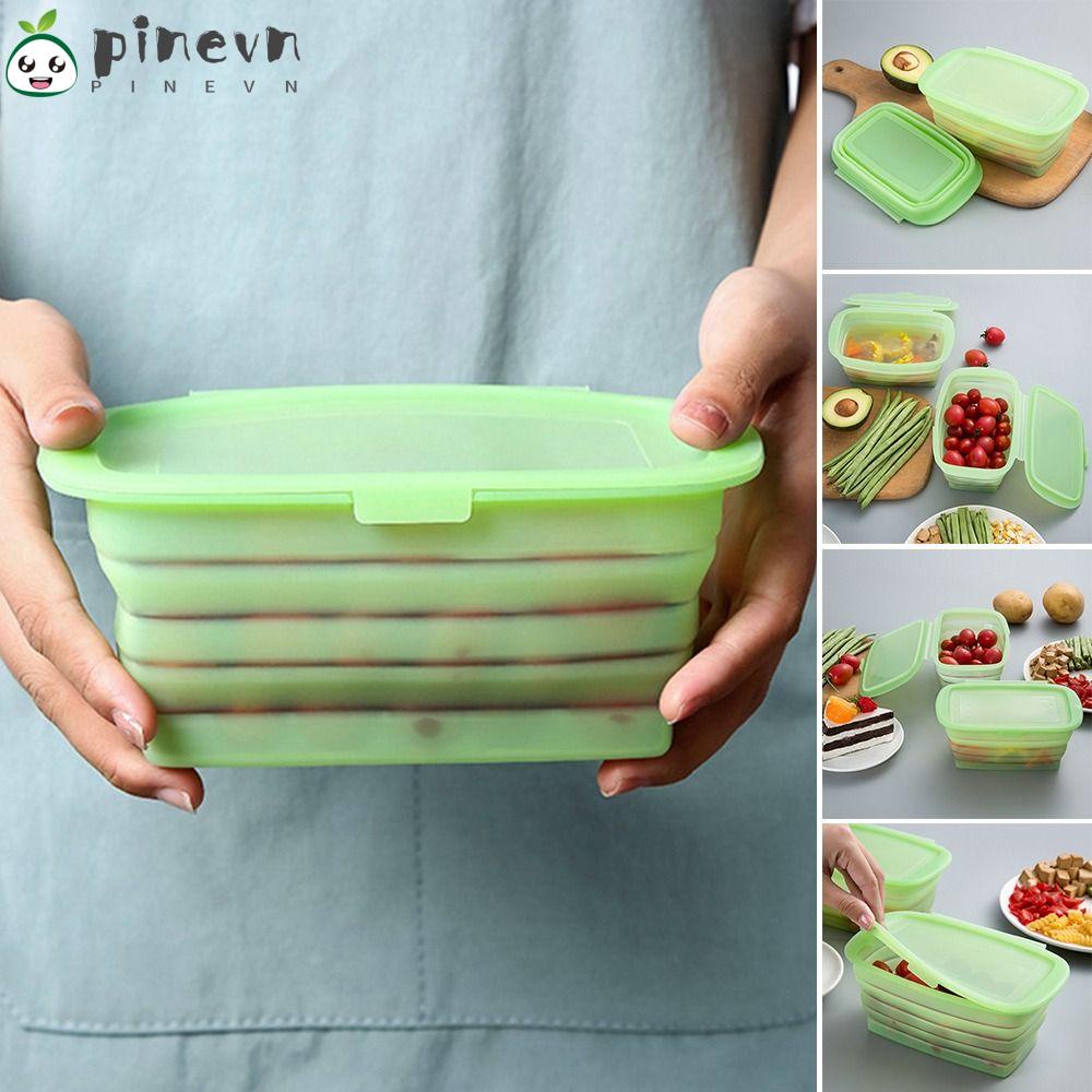 PINEVN 1 Hộp Đựng Cơm Trưa Bằng Silicone Có Nắp Đậy